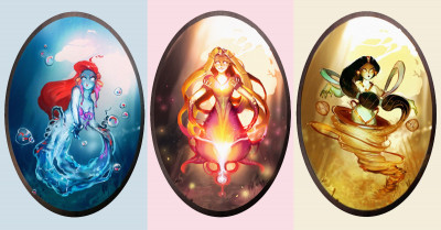 Disney Princesses Reimagined By Artist As Magical Elementals According To Their Personality