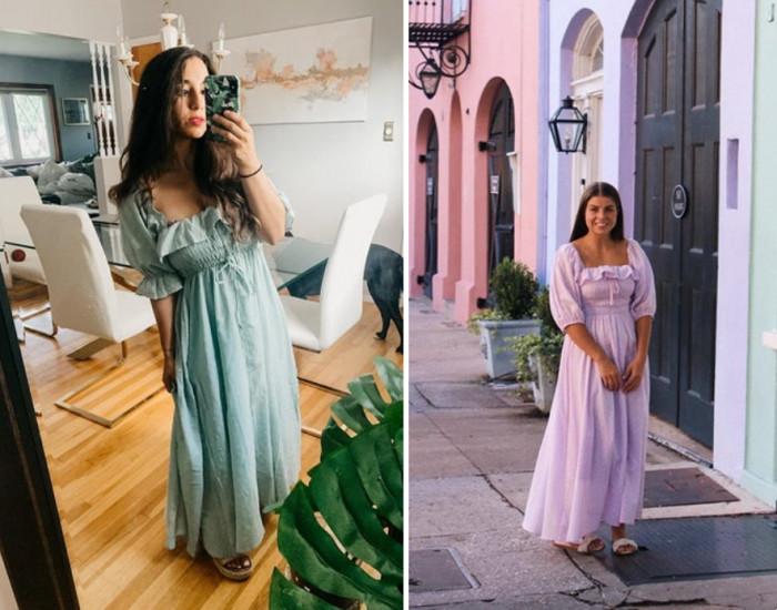 12. This puffy-sleeved maxi dress will make you feel like you're the protagonist of a fairytale.