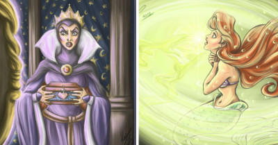 These Pencil and Crayon Drawings of Animated Movie and Disney Characters Are Nostalgic in Every Sense of the Word