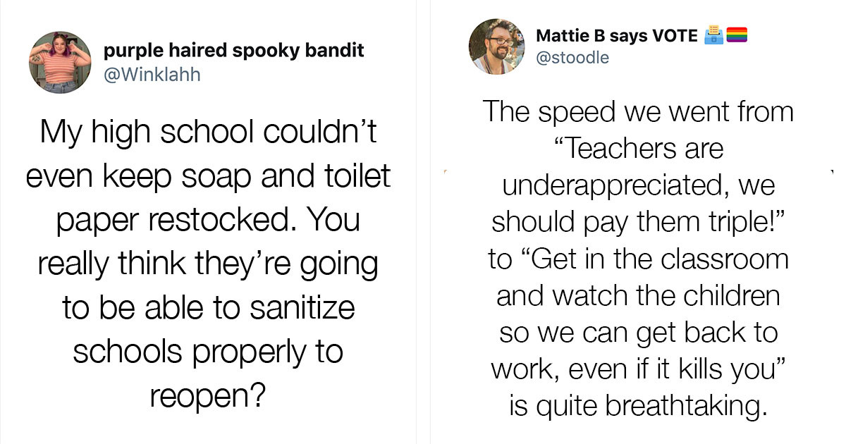 12 Interesting Twitter Posts About Reopening Schools