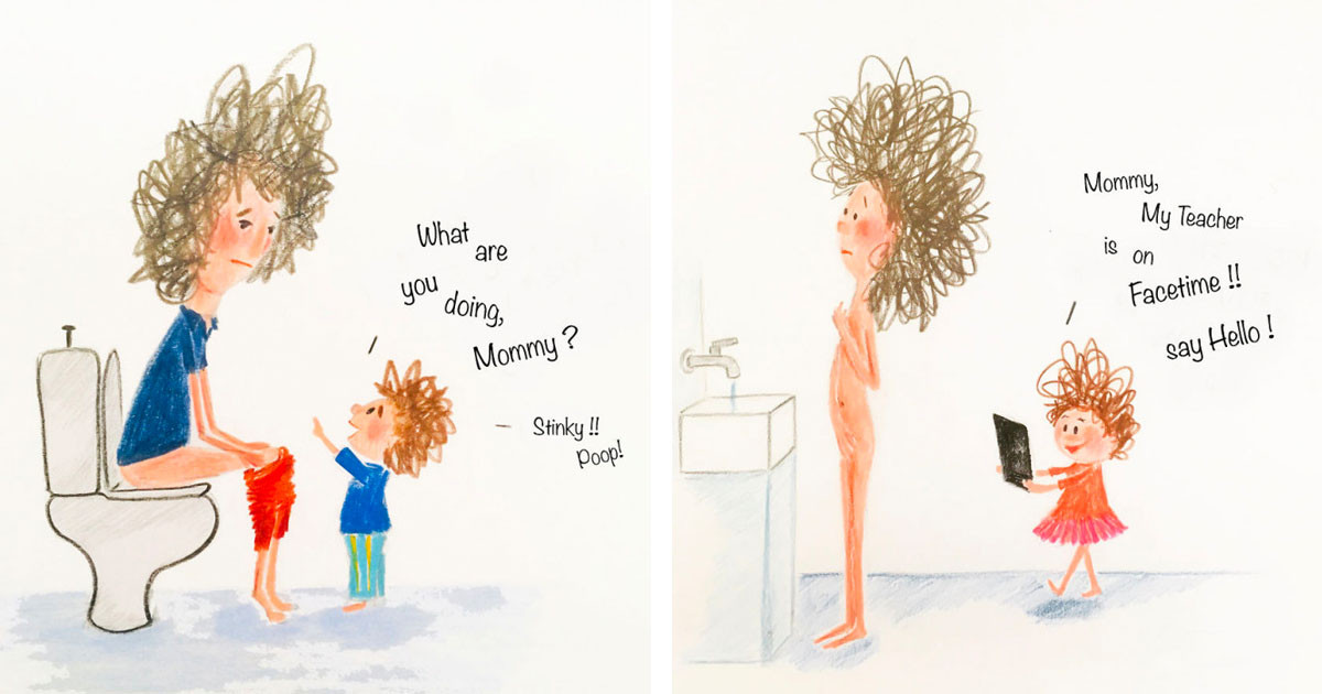 Mom's Amusing Illustrated Quarantine Diary Of Her Everyday Struggles With Four Toddlers