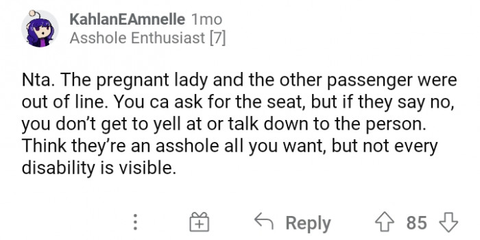 17. You can ask, but you can't yell at someone for not giving up their seats.