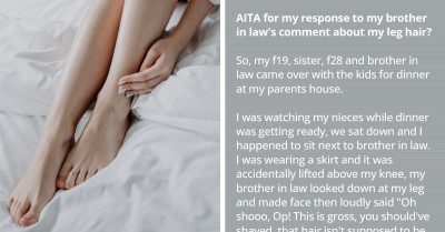 This Lady Was Shamed By Her BIL For Having Hairy Legs, But Her Response Was Ice Cold