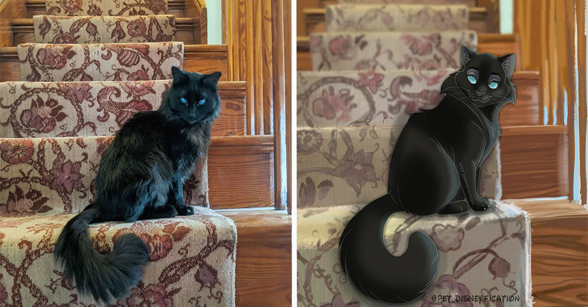 Artists Disneyfies Pet Photographs People Send Him And Here Are 30 Of The Best Ones