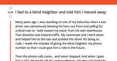 Man Confesses About Lying To His Blind Neighbor That He Moved Away To Another City Just So He Could Stop Giving Him Free Rides