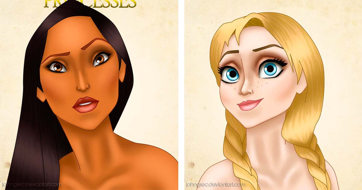 Talented Illustrator Creates Disney Princess Beauty Shot Series Inspired By Asia's Next Top Model