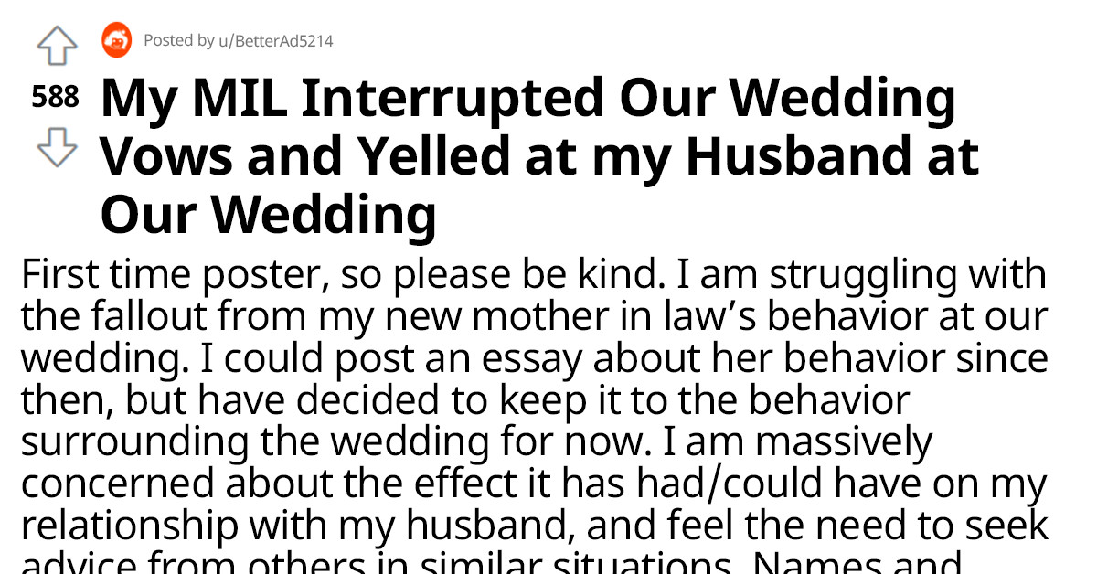 Woman's Mother-In-Law Ruins Her Wedding By Interrupting The Vows And Shouting At Her Husband During The First Dance