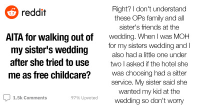 Bride’s Brother Walked Out Of The Wedding After He Was Forced To Unexpectedly Babysit For Free