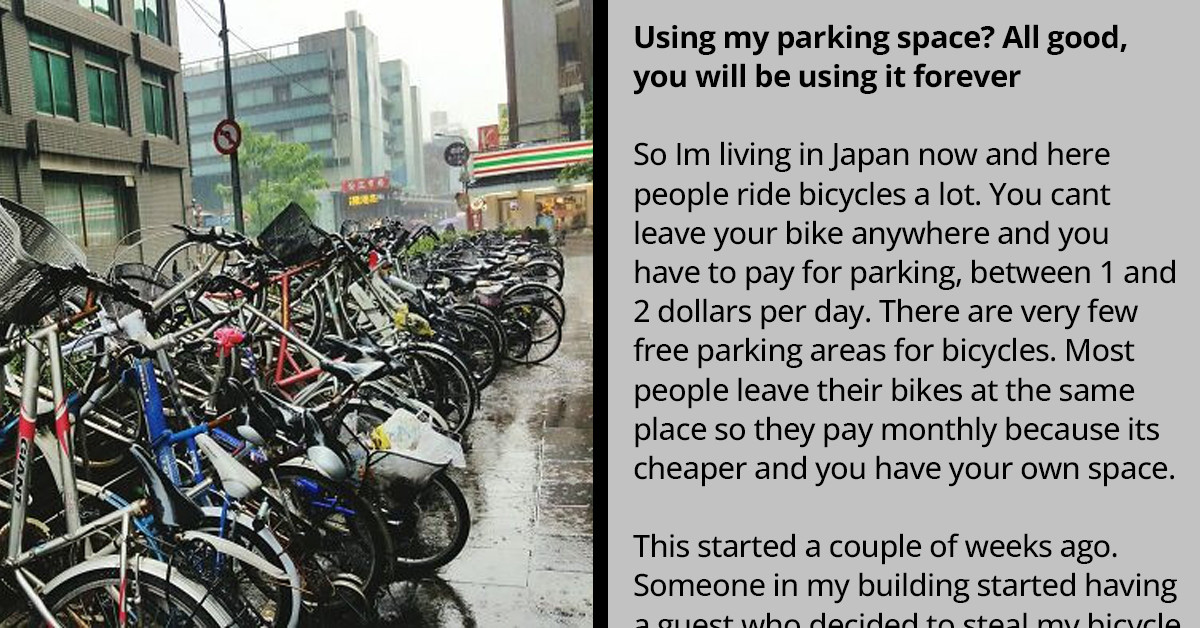 Man Gets Sick and Tired of Someone Using His Bicycle Parking Space, So He Locks the Violating Bicycle with an Industrial-Strength Chain, Rendering It Unusable