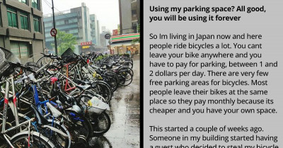 Man Gets Sick and Tired of Someone Using His Bicycle Parking Space, So He Locks the Violating Bicycle with an Industrial-Strength Chain, Rendering It Unusable