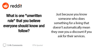 30+ “Unwritten Rules” Of Life That Are Supposed To Be Followed, But Unfortunately, Not Everyone Seems To Know Them