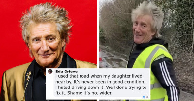 Tired of Avoiding Huge Potholes Near His Essex Home, Sir Rod Stewart Takes Matters Into His Own Hands and Starts Fixing Them