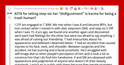 Redditor Tells Step-Sister She Deserves the Karma She Got After Insulting Her Fiancé's Appearance