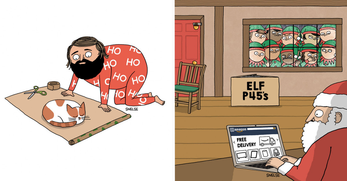 21 Christmas Illustrations By A Comedic Artist & Writer That Will Make You Feel All Festive And Merry For The Upcoming Holidays
