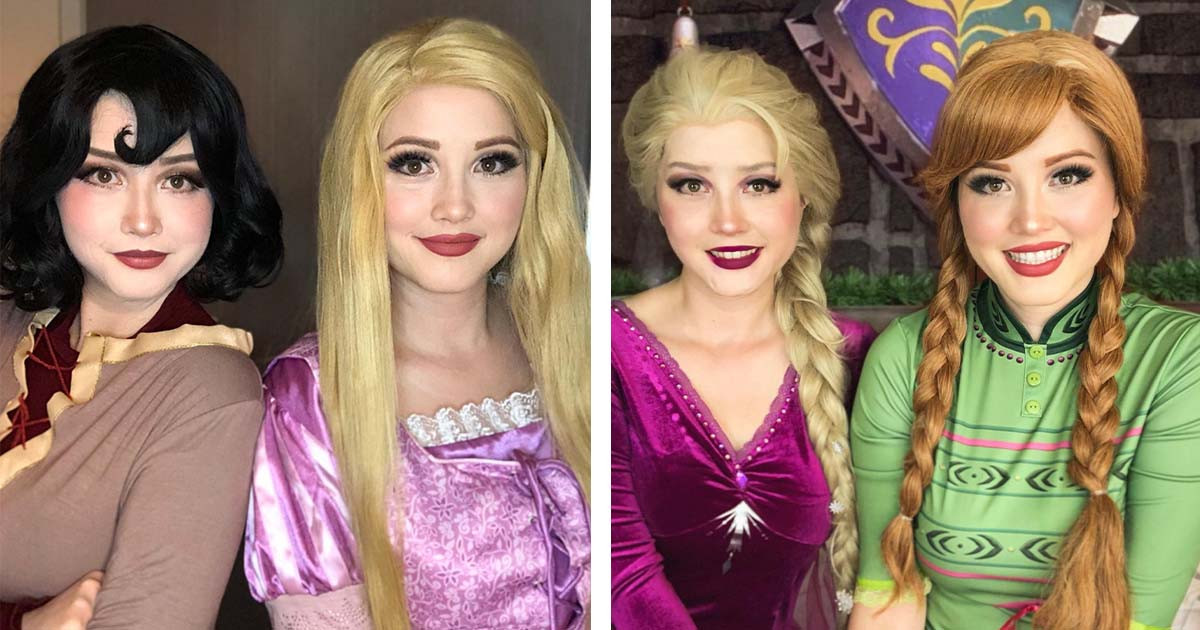 Twin Sisters Transform Themselves Into Your Favorite Disney Princesses