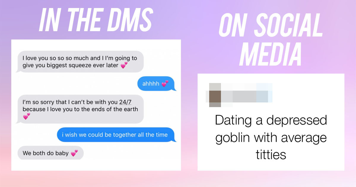 Boyfriends Being Exposed By Comparing Their Mushy Texts vs Their Savage Social Media Posts