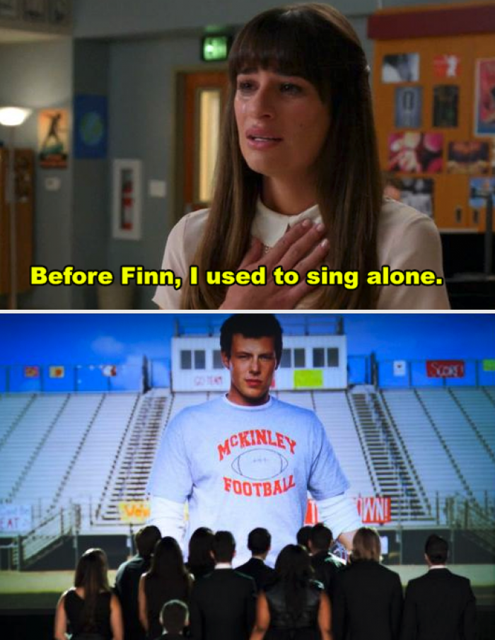 7. Glee steps up and speaks about death.