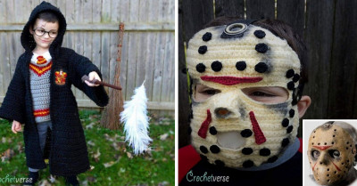 This Woman Crochets Halloween Costumes For Her Kids, And They're Epic