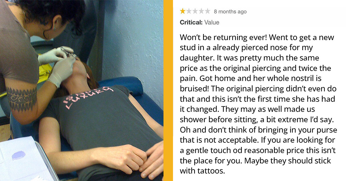 "Karen" Leaves A 1-Star Review For A Piercing Studio And The Owner’s Response Becomes Viral
