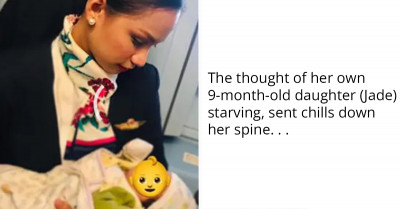 Air Hostess Saves Passenger's Starving Baby In A Desperate Act Of Motherliness.