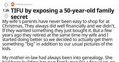 Husband Accidently Exposes A 50-Year-Old Family Secret At Christmas