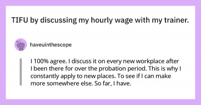 New Hire Talks to His Trainer and Reveals He Makes a Lot More Money Than Him, Leading to a Tense Discussion About Fair Wages