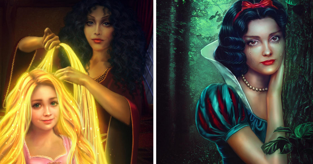 Swiss Artist Creates Seven of the Most Visually Stunning Portraits of Disney Characters We've Ever Seen