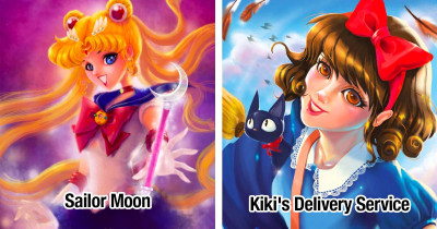 Indonesian Artist Creates Breathtaking Sailor Moon and Anime Fan Art