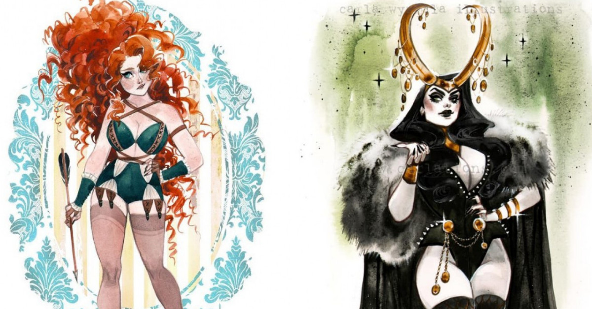 Artist Re-Imagines Sailor Scouts And Pop Culture Characters As Pin-Up And Goth Girls