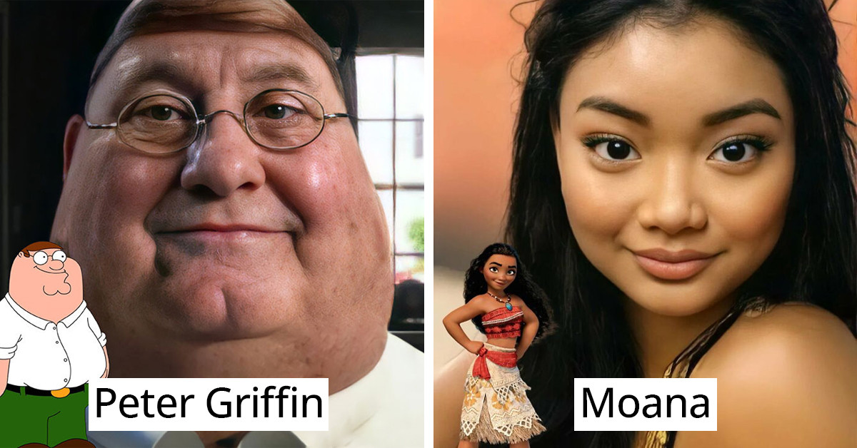 Artist Uses A.I. To Turn Popular Cartoon Characters Into "Real" People