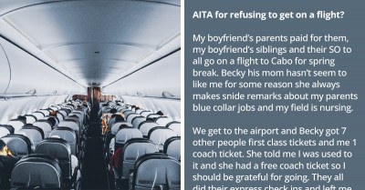 Nurse Breaks Up With Her Boyfriend Publicly At The Airport After His Mom Bought Everyone First Class Tickets Except For Her