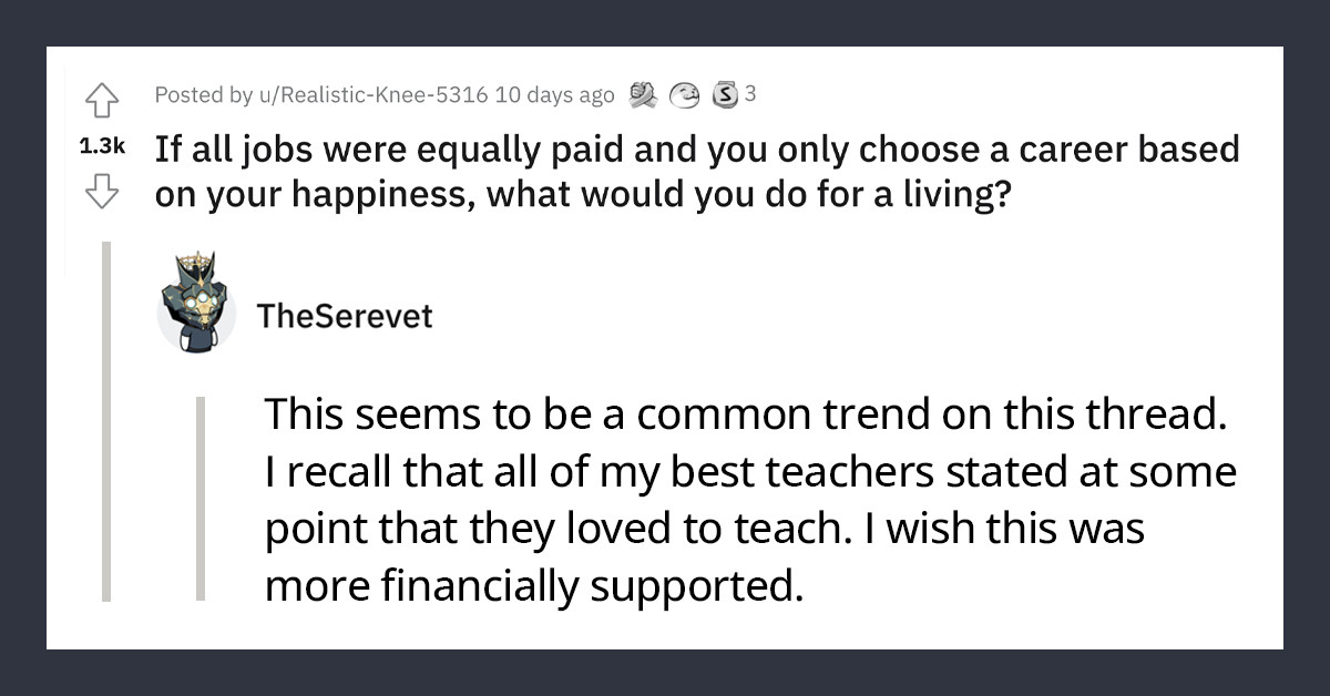 15+ Redditors Answered What Their Dream Job Would Be If They All Could Have Equal Pay