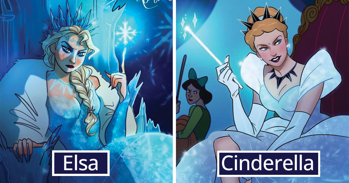 You’re Not Alone If You’ve Ever Imagined Your Favorite Disney Princesses As Villains, As This Artist Draws Them, And They're Scary Gorgeous