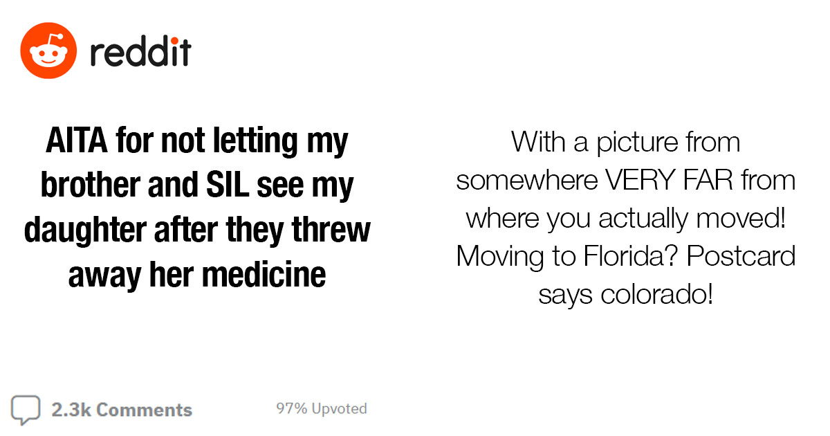 Redditor's Brother and Sister-In-Law Barred To See Niece After They Threw Her Medicine Away
