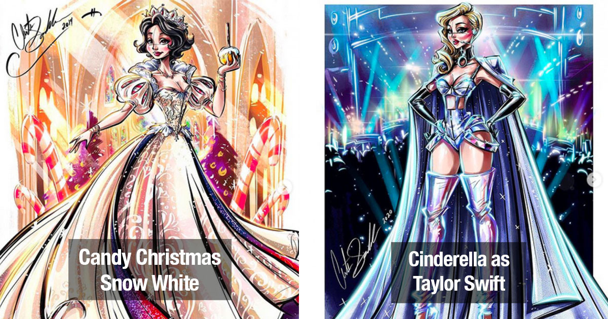 Creative Artist Mashes Up Disney Princesses With Pop Culture Divas And Hollywood Glam