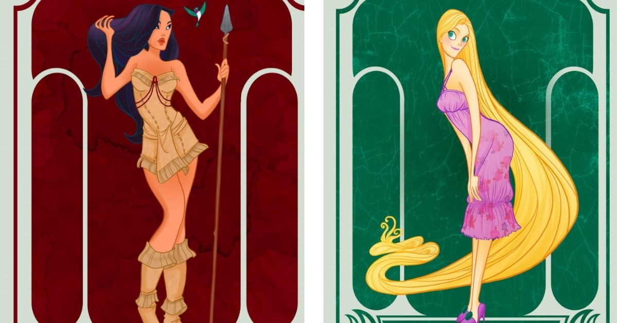 Creative Artist Illustrates Disney Princess Series Inspired By Traditional Birthstones