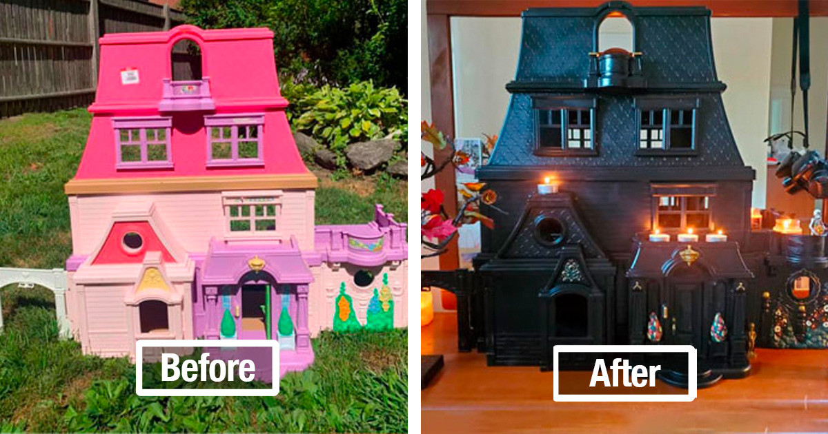 Mother Transforms Barbie DreamHouses Into Super Creepy Haunted Mansions
