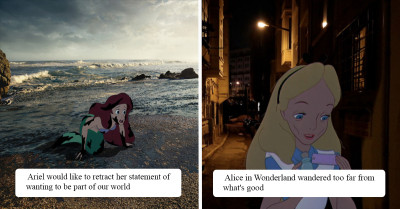 31 Unhappily Ever After Disney Illustrations That Show How Characters Would Do If They Lived In The Real World