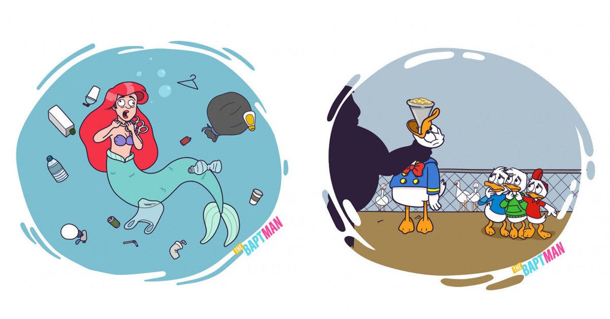 French Illustrator Reimagines Disney Characters Facing Ecological Disasters, and They Could Not Be Closer to the Truth