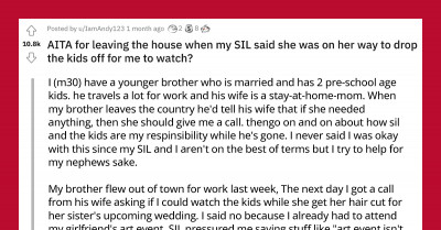 Man Doubts His Decision to Abruptly Bail After Being Pressured to Babysit His Nephews and Seeks Advice Online