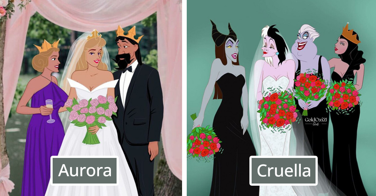 Take A Look At What These Disney Princess And Villain Weddings Would Look Like