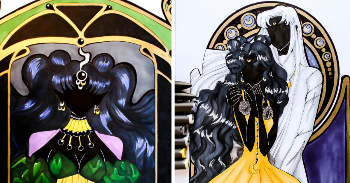 Insanely Creative Artist Illustrates Sailor Moon Characters in Art Nouveau Style
