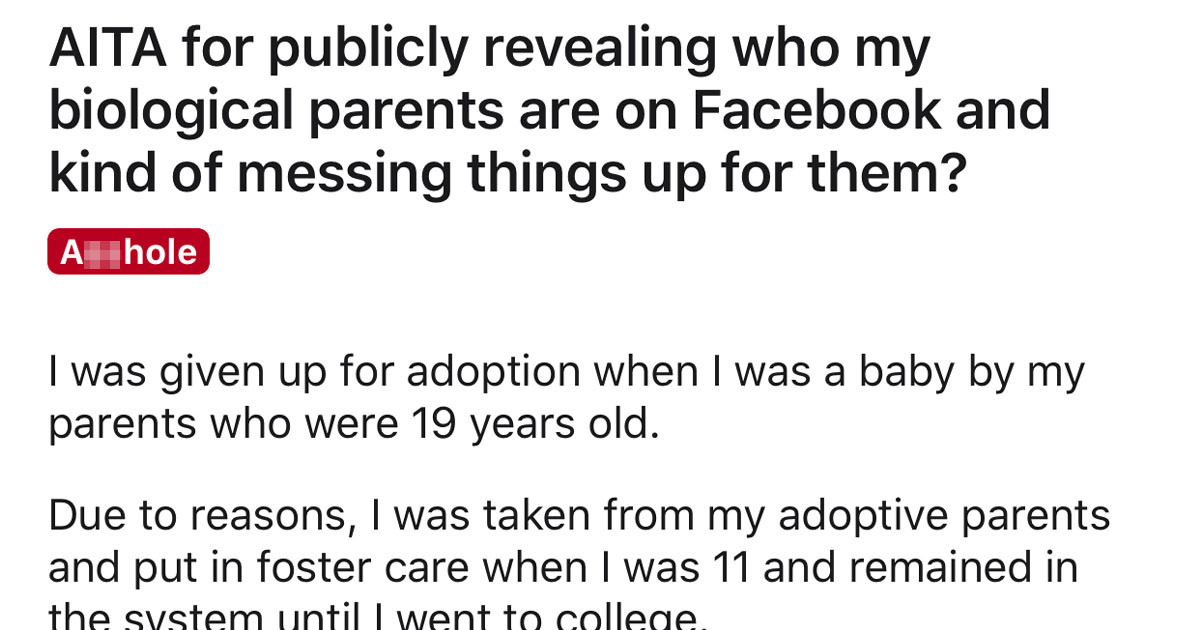 Woman Given Up For Adoption As A Baby Calls Out Biological Parents In A Family Photo On Their Church Facebook Page And Breaks Up Their Marriage