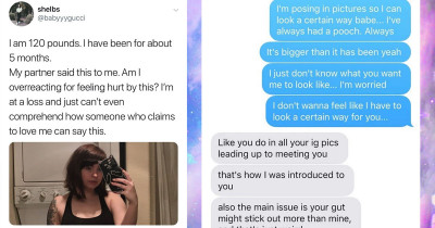 Internet Urges Girl To Dump Her BF After She Shared Some Body-Shaming Texts He Sent Her