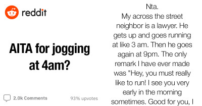 Jogger Gets Verbally Harassed Just For Jogging At 4 In The Morning