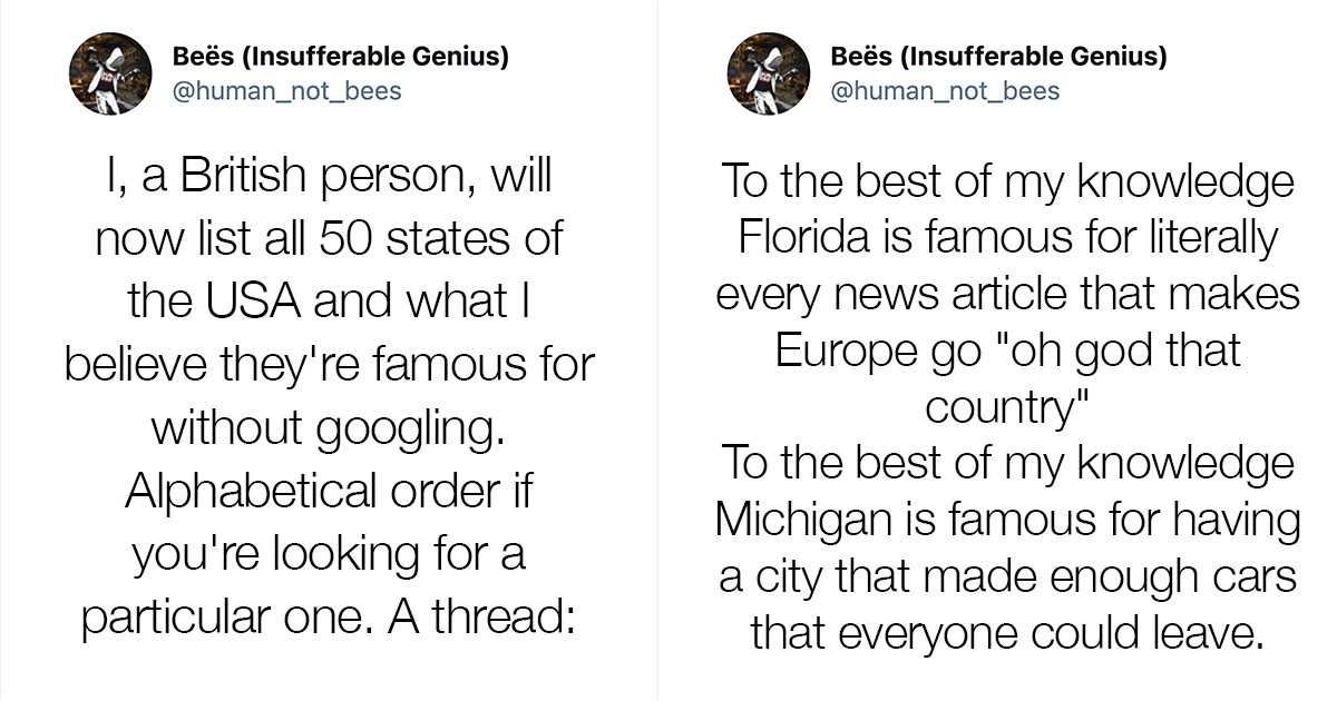 British Person Hilariously Guesses What Each Of The 50 American States Is Famous For