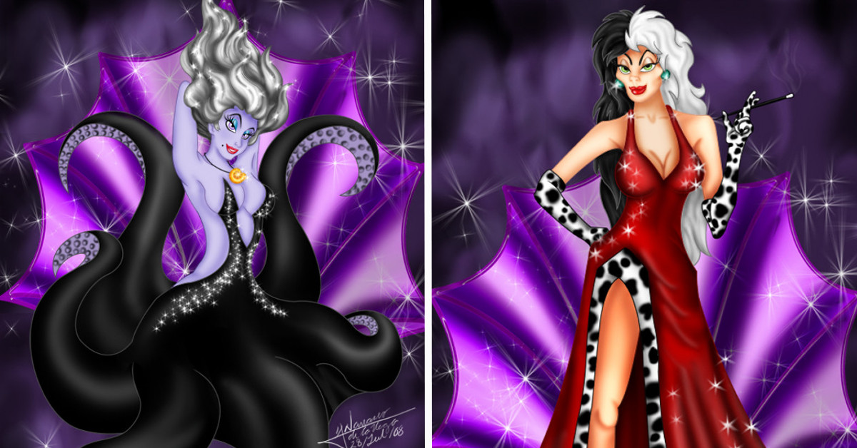 These Villainous Disney Women Got Glamorous Make-Overs Thanks To One Creative Artist