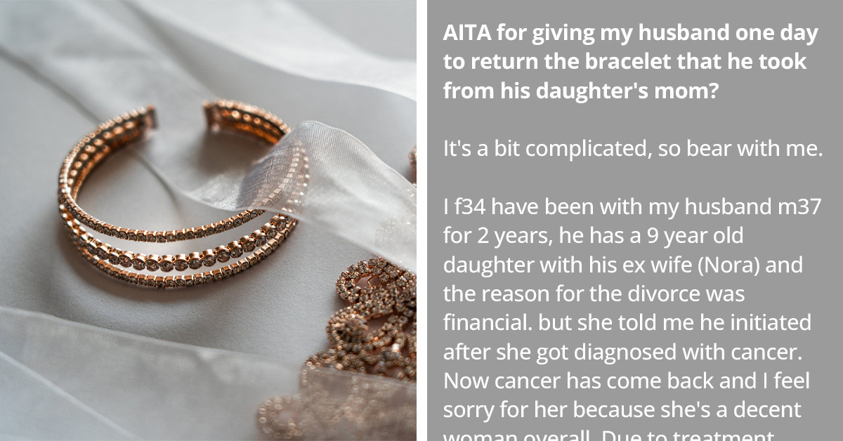 Woman Finds Expensive Bracelet Her Husband Took From His Ex-Wife and Demands He Gives It Back