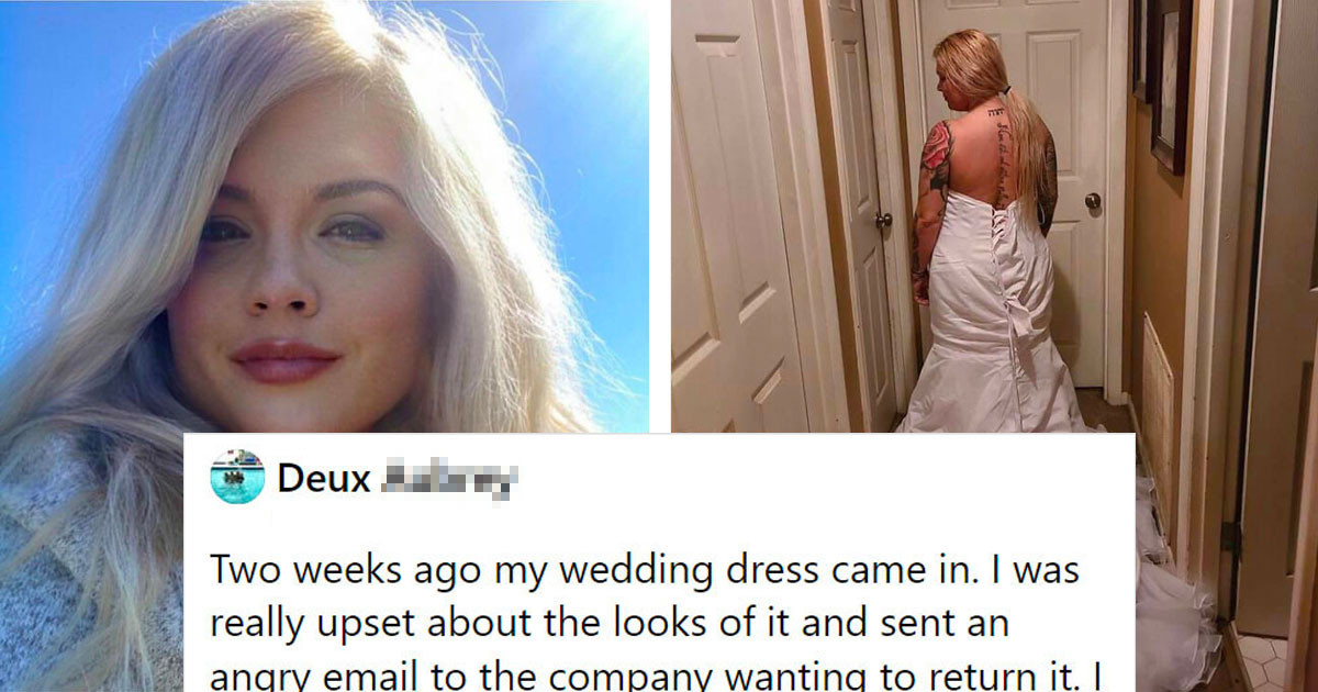 Woman Complains Wedding Dress 'Looks Nothing Like Photo' Only to Be Told She Is Wearing It Inside Out