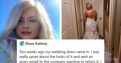 Woman Complains Wedding Dress 'Looks Nothing Like Photo' Only to Be Told She Is Wearing It Inside Out